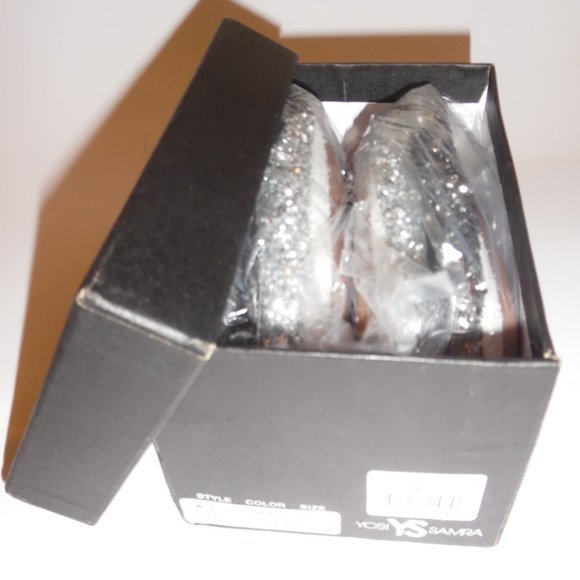 Yosi Samra Oxidized Silver Ombre‎ Glitter Serena Foldable Ballet Flat Shoes 7 - Picture 9 of 16